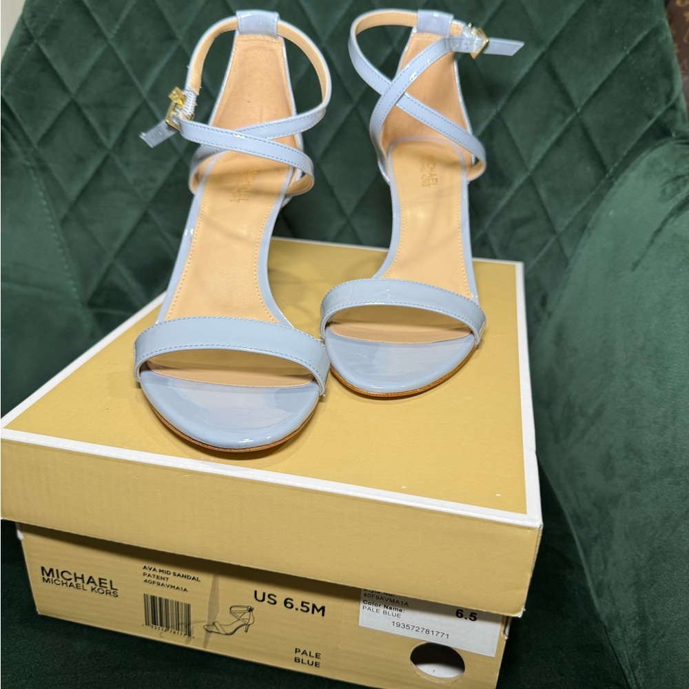 Michael Kors Light Blue Strappy Heels